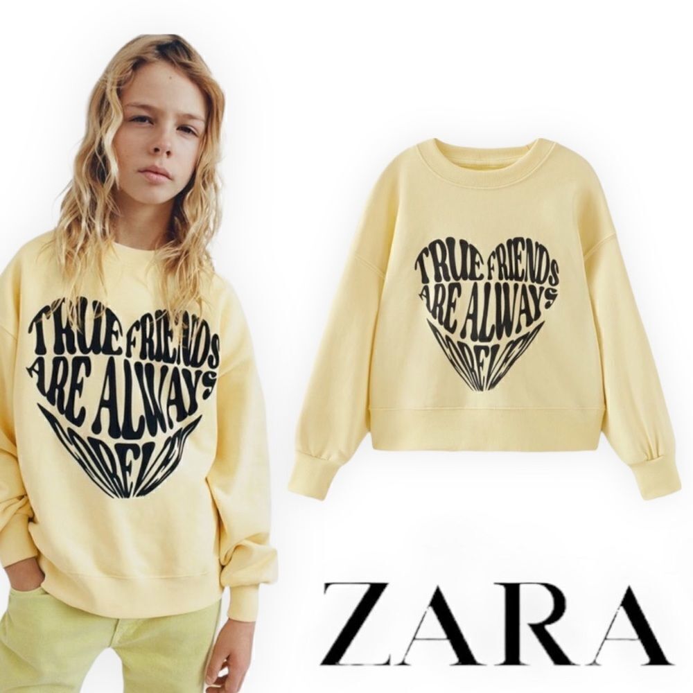 ZARA Kids | Yellow | SWEATSHIRT WITH TEXT
